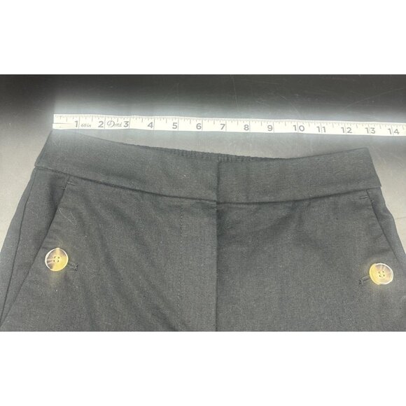 J Crew Womens Black Linen Blend Ankle Straight Leg Pants Sz 00 NEW - Picture 8 of 11